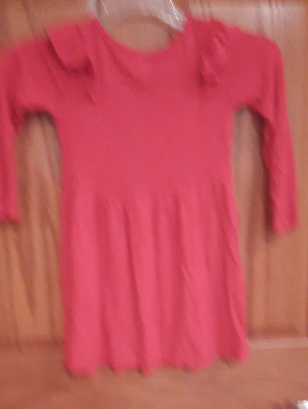 Carter's Girls Red Long-Sleeve Ruffle Neck Dress
